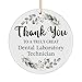 Thank You Gifts for Dental Laboratory Technician Ornament for Christmas Tree Party Appreciation Best Male Female Friend Employee Coworker Boss Men Women Him Her Office Birthday