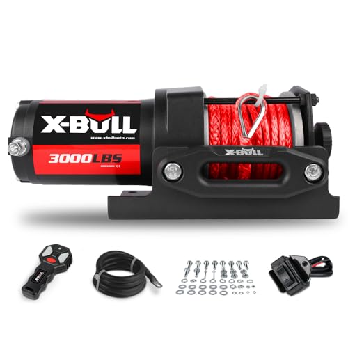 X-BULL 12V 3000LBS Electric Winch Synthetic Rope Electric