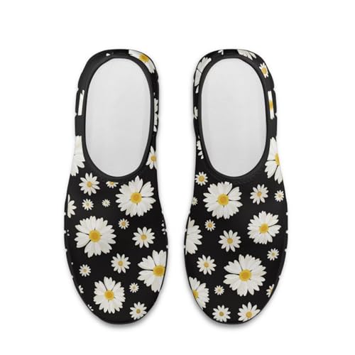 JoyLamoria House Flowers Pattern Shoes for Women Stylish Soft Casual Basic Holiday