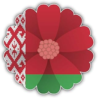 Magnet Belarus Flag Flower Window Truck Car Vinyl Flexible Magnet Magnetic Bumper Sticker 5'' x 5''