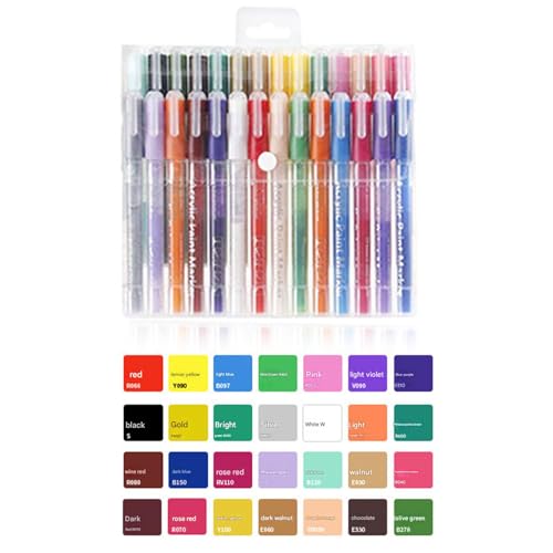 Crayons à dessin sans bavure et stylos acryliques à séchage rapide pratiques