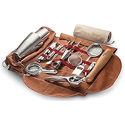 Maletin Mixologia Bonilaan Bartender Kit bagBolsa de Bar portátil para Viajes?Kit de Herramientas de Barra portátil de Bartender en Bolsa de Lona Plegable Kit de Bartender de mixología de Viaje<BR><BR>