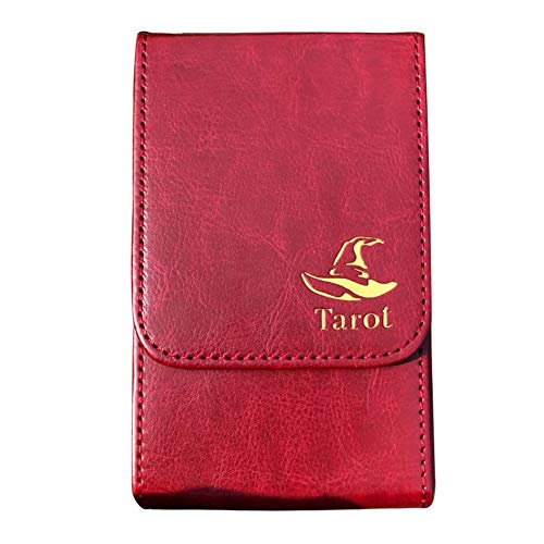 AmandaJ Boîte de rangement pour tarot - Double cuir PU - Portable - Anti-poussière - Résistante à l'usure - Confortable pour la collecte de cartes de tarot Cover
