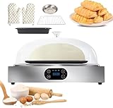 Elektrische Gärmaschine für Teig, einstellbare Luftfeuchtigkeit + Temperatur + Zeit, 99-Stunden-Zeit, sichtbare Gärbox für Brot, Joghurt, Natto, handgemachte Seife,Singlelayer