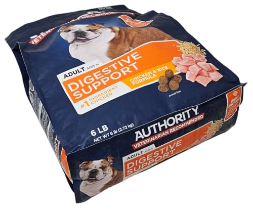 Authority Digestive Support Adult Chicken and Rice Dry Dog Food, 6 Pound Bag