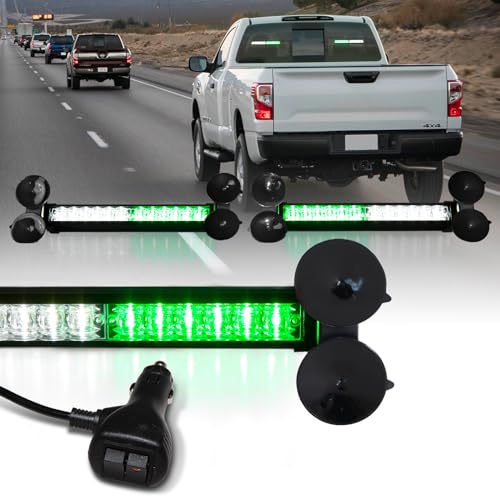 LUMENIX 2 x 12 Inch Green White LED Windshield Strobe Light Bar for Trucks by LUMENIX - Used condition - US$23.45