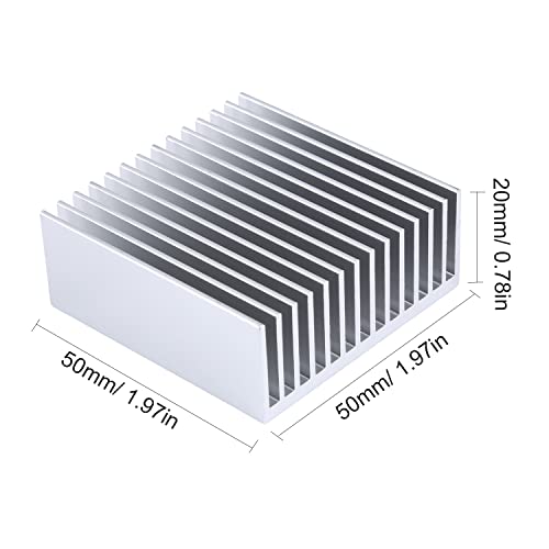 4Pcs 50Mm Heatsink Kit 50X50X20Mm Aluminum Heat Sinks, Cooler Heat Sink For Gpu, Led Light Cooling, Electronic Chip, Peltier, Chipset And Tec1-12705 Plates Diy Cooling Solutions #TOP1