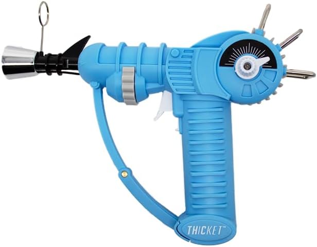 THiCket Raygun Torch Lighter, with Adjustable Flame and Safety Lock Solid Colors (EZ Blue)