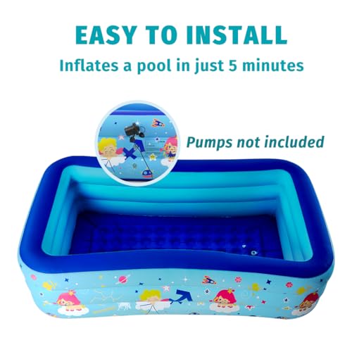 Seasons Inflatable Pool for Kids 80"x48"x20" PVC Thickened Swimming Pool by Seasons - Used condition - Image 4