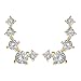 PAVOI 14K Yellow Gold Plated Cubic Zirconia Ear Crawler | Cuff Earrings | Hypoallergenic Stud Ear Climber Jackets