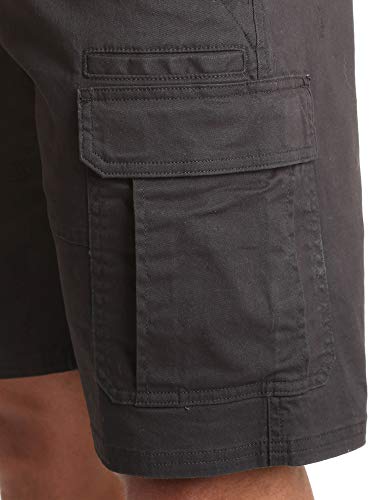 Wrangler Authentics Men's Classic Relaxed Fit Stretch Cargo Short, Black Twill, 40