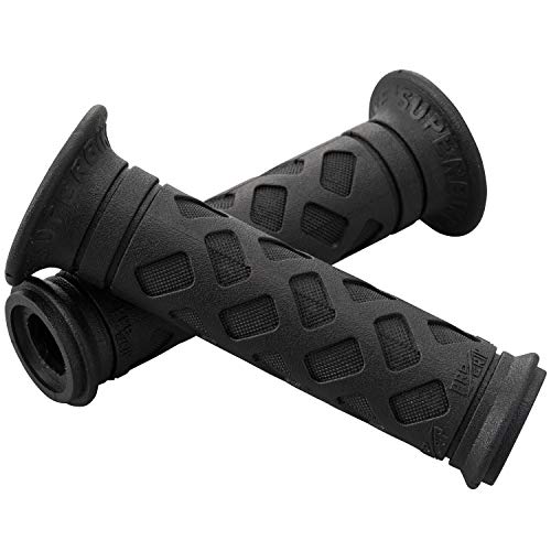 デイトナ(Daytona) PROGRIP(プログリップ) バイク用 グリップ ハンドル径φ22.2用 125mm スタンダードラバー エンド貫通 699タイプ ブラック 98031