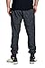 PROGO USA Men's Joggers Sweatpants Basic Fleece Marled Jogger Pant Elastic Waist (Large, Marled Black)