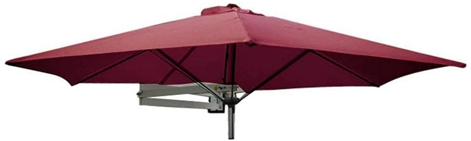 Parasol de metal de 8 pies montado en pared con ajuste angular 7