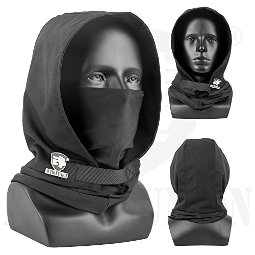 ACTIONUNION Airsoft Mask Full Face Skull Balaclava Face Mask Men Skeleton Mask Tactical Protective Paintball Mask Cosplay Costume (Black) - Thumbnail 4