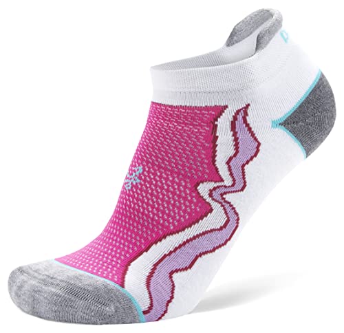 Women's Enduro No Show Running Socks - Bright Lilac/Neon Aqua by Balega