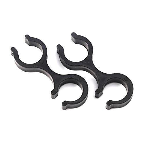 JERKKY 2 Piezas Bastón para Caminar 8 Forma Hebilla Conector Caminata Bastones Corcho Trek Cesta Punta de Goma Fibra de Carbono