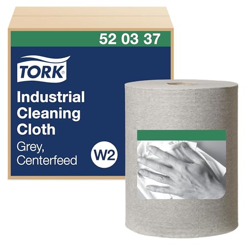 Tork Industrial Cleaning Cloth Centerfeed Gray W2, 1 x 500 Cloths, 520337 - image 1