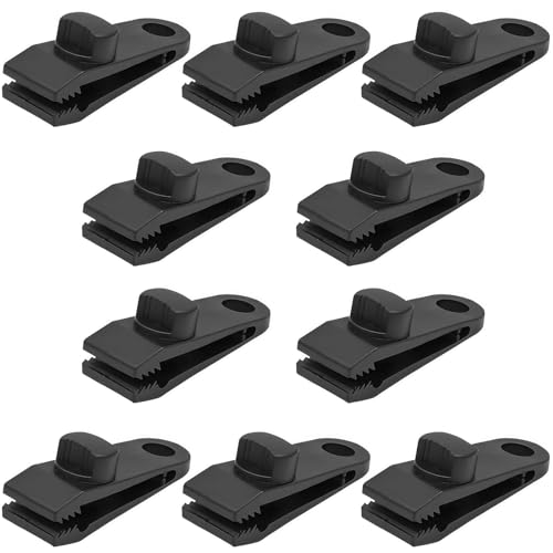 Teouuas 10 Pièces Clips de Bâche Résistants, Clips de Fixation pour Bache, Clip pour Toile d'Ombrage, Pince Bâche Piscine, pour Camping de Piscine, Abris