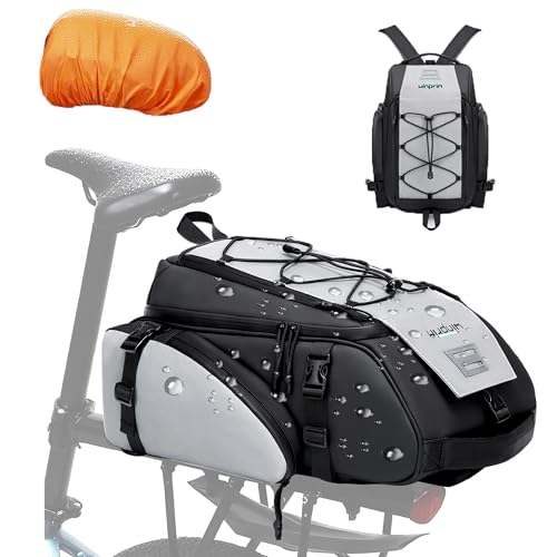 19L Reflective Bike Rack Bag Water Resistant Cycling Pannier Saddle