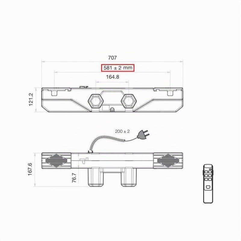 Moteur 2 x 6000 N pour lit électrique + télécommande sans fil