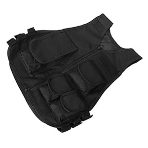 VBESTLIFE Taktische Airsoft Paintball-Weste Schwarz L