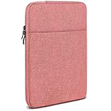 moex Tablet Hülle für Lenovo Tab Plus Tasche mit Reißverschluss & Fach für Zubehör, Nylon Stoff Sleeve weich Gepolstert, Schutzhülle Minimalistisch Dash Hülle, Rosa