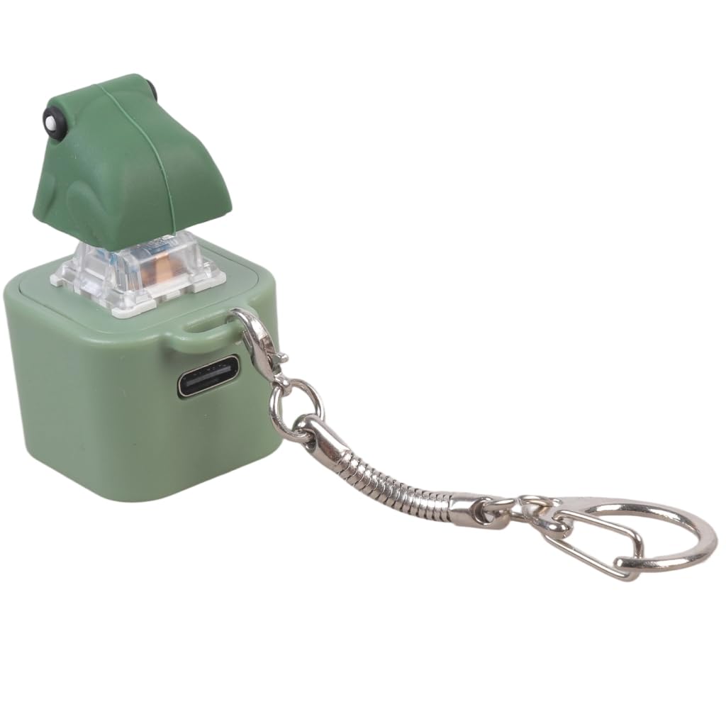 Elnwnnkc Frog Shaped Rechargeable Mechanical Keyboards Switches Tester Keychains Speakers for Computer Keyboards