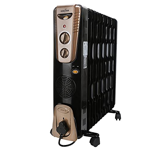 Kenstar Oil Filled Radiator 13 Fins with PTC Fan Heater 2900 Watts (BLACK GOLD)