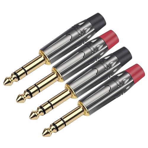 Jack 6.35mm connecteur de microphone mono stéréo en lot de 10 pièces robustes - 4