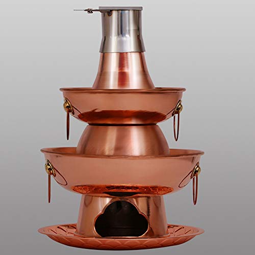 Olla caliente tradicional de cobre para hotpot 34 cm miniatura 3