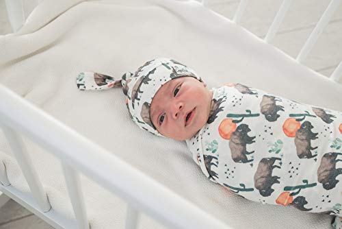 Image of Copper Pearl Swaddle Blankets for Newborns | Soft Stretchy Receiving Blankets for Boys and Girls | Large 46 x 46 Inch Baby Blankets | Lightweight and Breathable Swaddles | Bison
