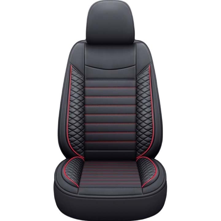 Housse siege voiture universelle en cuir PU premium confort durable noir et rouge