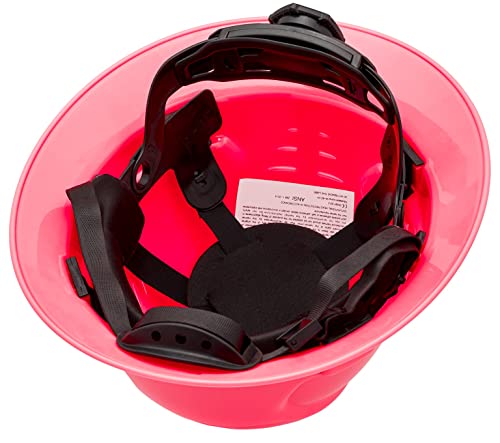 Hard Hat Construction Osha Approved Vented Full Brim Safety Helmet Carbon Fiber Design Hard Hats, Cascos De Construccion Work Hardhat, 6 Point Ratcheting System | Ansi Z89.1 (Solid Shiny Pink) #TOP4
