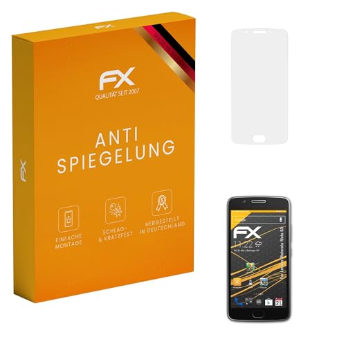 atFoliX Película Protectora compatible con Lenovo Motorola Moto G5 Lámina Protectora de Pantalla, antirreflejos y amortiguadores FX Protector Película (3X)
