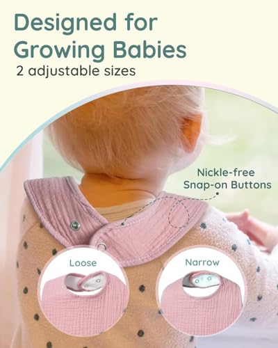 Lilian&Gema Baby Bibs 8 Pack Baby Drool Bibs for Unisex Boys Girls,Soft Cotton Bibs for Teething and Drooling Newborn3