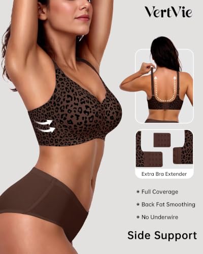 Image of Vertvie Seamless Jelly Bra No Underwire Supportive Bralette | Wireless, Full Coverage, Push Up, Scalloped V-Neck, Buttery Soft & Invisible under T-shirts for Everyday Oder Women's Comfort