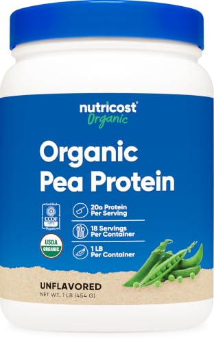 Nutricost Organic Pea Protein 1LB Unflavored