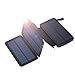 Produktbild FLOUREON Solar Powerbank 10000mAh Faltbar Outdoor Solar Panel Ladegerät Dual USB Solar Batterie für Handy, iPhone, Samsung Galaxy ipad, Kamera (schwarz+3 Panel)