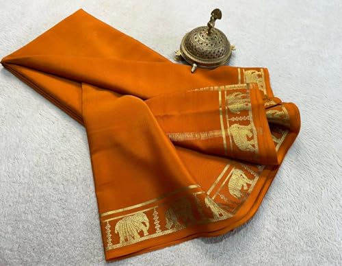 Image of RAJMALA Luxurious attactive Women's Semi Mysore Silk Saree Elegant Ethnic Wear with Blouse Piece