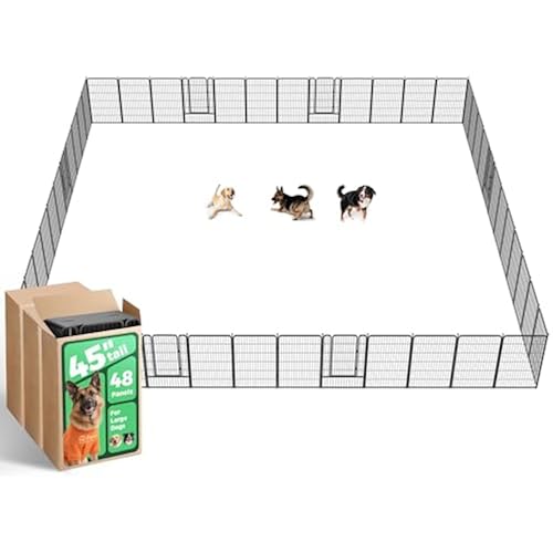 FXW Rollick Dog Playpen, Indoor, Yard & RV Camping, 45" H, 48 Panels