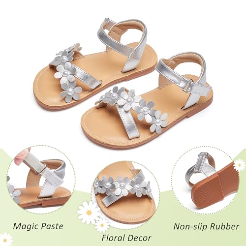 Image of GINFIVE Toddler Girls Sandals Girls Toddler Sandals Little Girls Kids Shoes