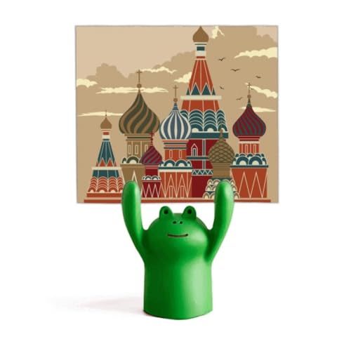 Support de mémo grenouille cathédrale de Russie rouge, cadeau original