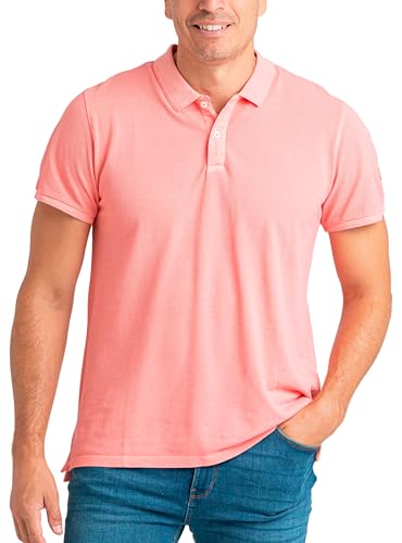 PRIVATA - Basic Polo Man Strick Man, lachsfarben, M