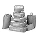 8 Set Packing Cubes for Travel, Grey