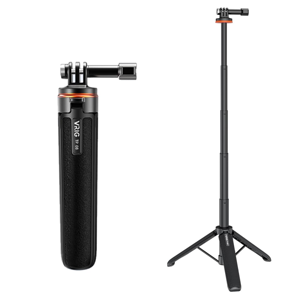 Treppiede Selfie Stick 118 Pollici - Per Action Cam 360, Fibra Di Carbonio, 9 Sezioni