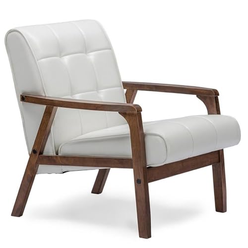 Baxton Studio Mid-Century Masterpieces Club Chair, White (Togo CC-109-545)