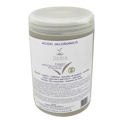 ISB - Fango Termale Anticellulite 1000 ml con Acido Ialuronico Biotech a base di Acqua Termale dell'Isola d'Ischia
