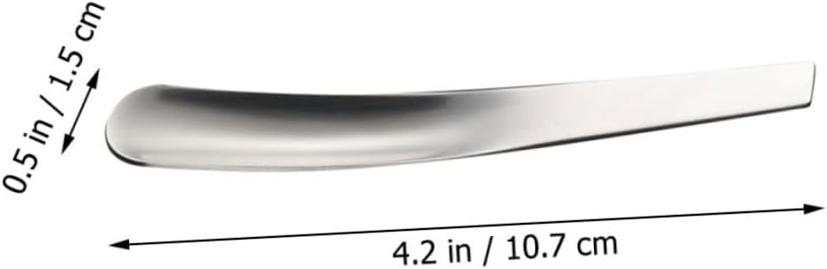 4pcs Stainless Steel Mixing Spoons Smooth Dessert Spoons for Cooking Serving and Ice Practical Kitchen Utensils