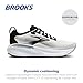 Brooks Women’s Adrenaline GTS 25 Supportive Running & Walking Shoe - White/Black/White - 8.5 Wide